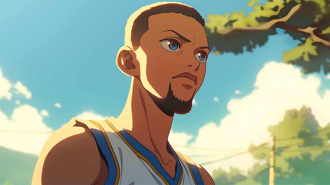 tephen curry anime style desktop wallpaper cover