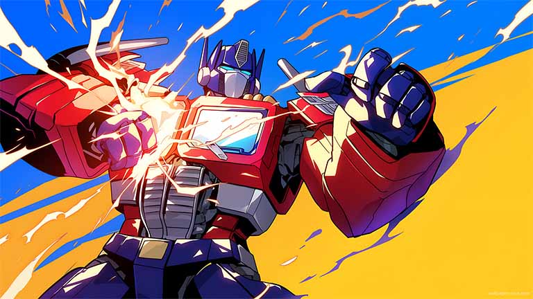 transformers optimus prime vibrant energy wallpaper cover
