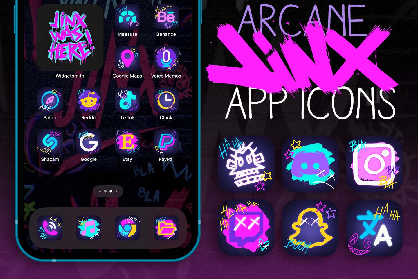 arcane jinx app icons pack 1