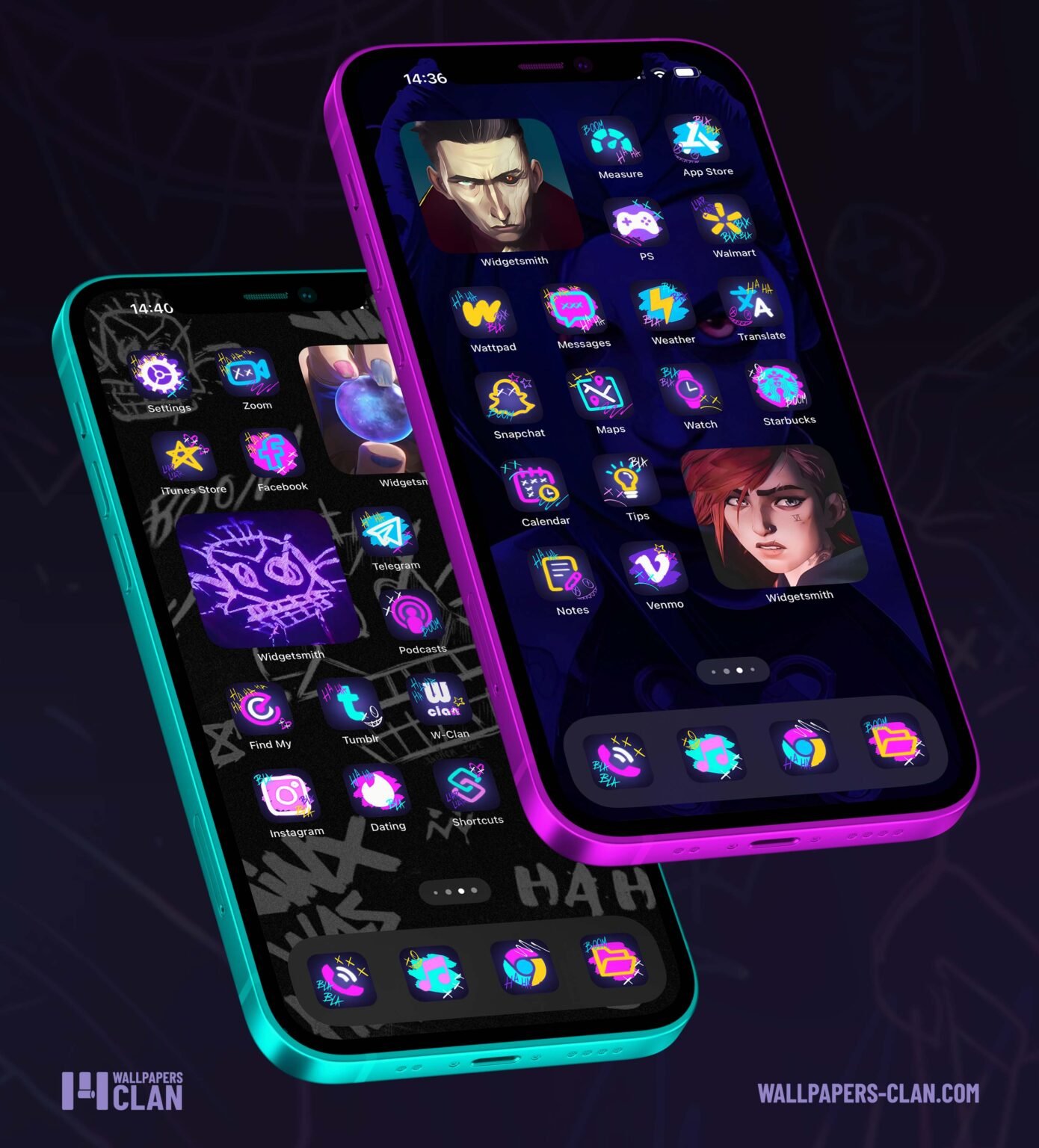 Jinx App Icons ㄨ メ •.ᐟ Free Arcane Icons for iPhone & Android