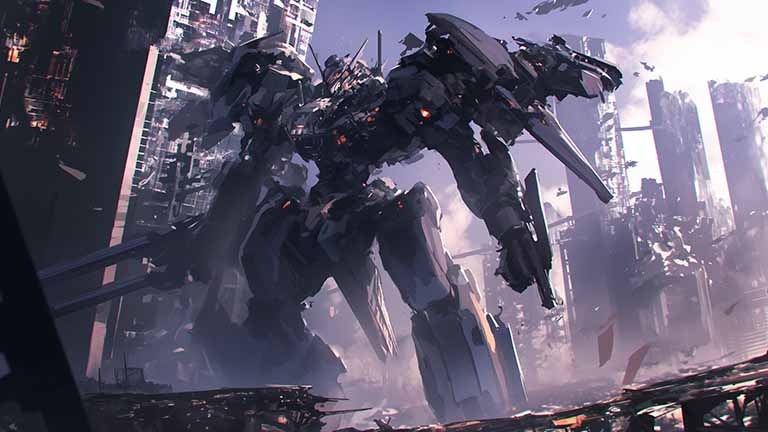 armored core 6 fires of rubicon mech desktop wallpaper cover