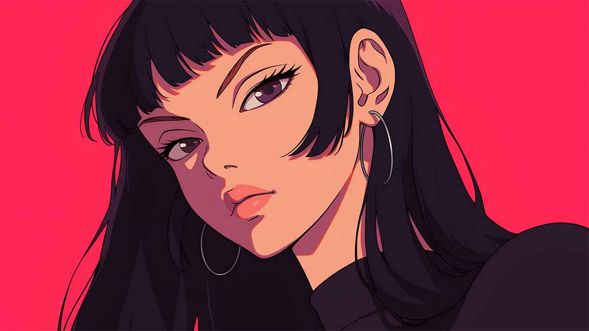 baddie girl minimalist style desktop wallpaper cover