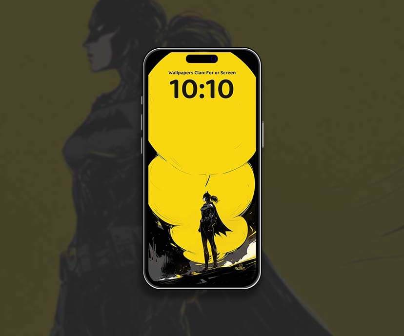 batgirl bold yellow gotham skyline time zone wallpapers collection