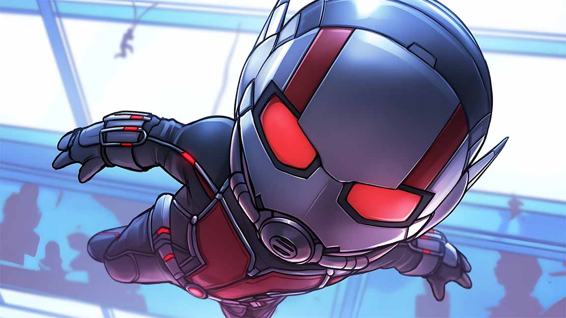 chibi ant man flying desktop wallpaper cover