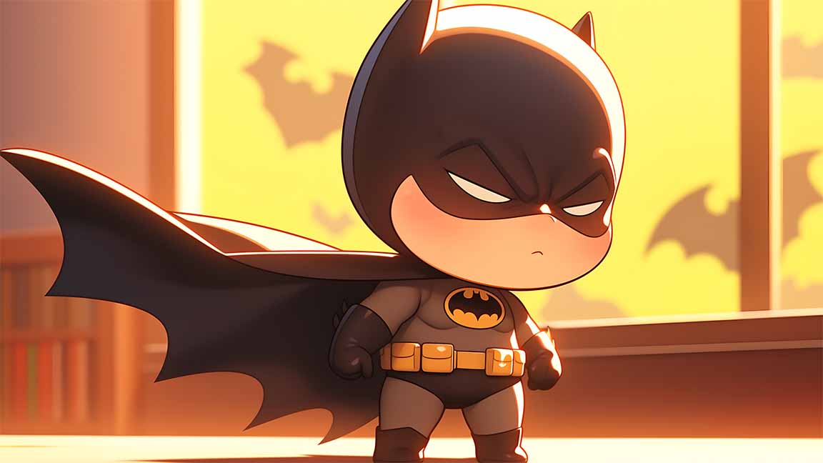 chibi batman dark knight cute desktop wallpaper cover
