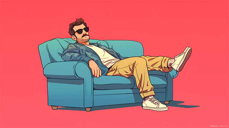 chill dude desktop wallpaper cover