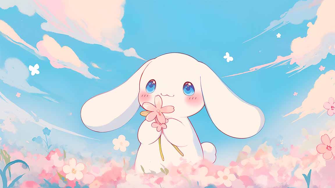 cinnamoroll dreamy sky pastel anime desktop wallpaper cover
