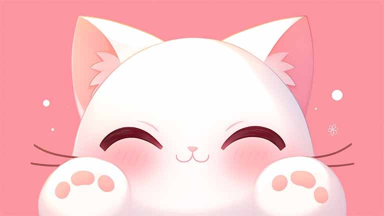 cute kawaii cat desktop wallpaper cover