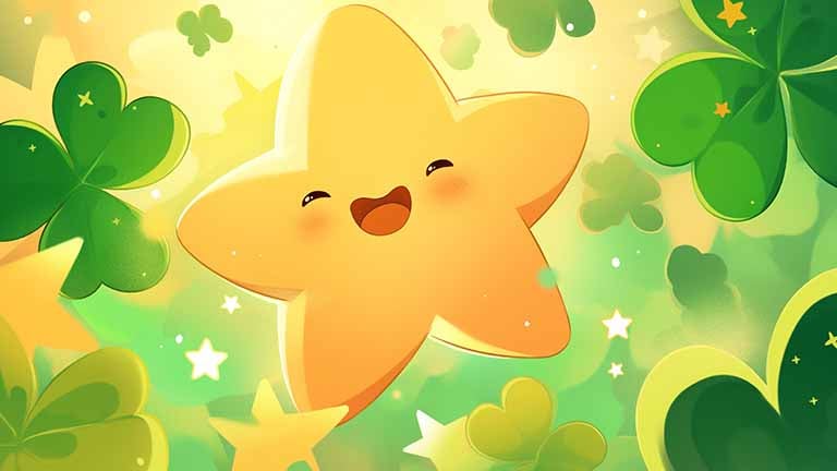 cute star clover st patricks day desktop wallpaper cover