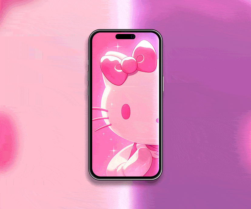 cybernetic hello kitty neon glow tap to switch wallpapers collection
