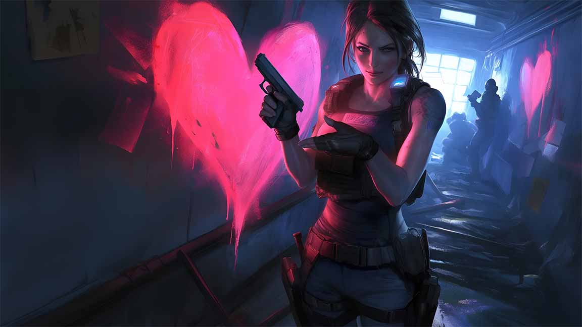 dark jill resident evil valentines desktop wallpaper cover