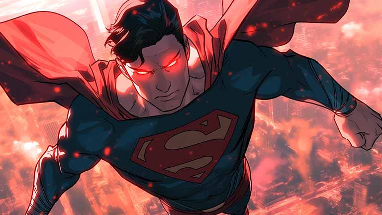 dc comics angry superman with red eyes desktop wallpaper cover