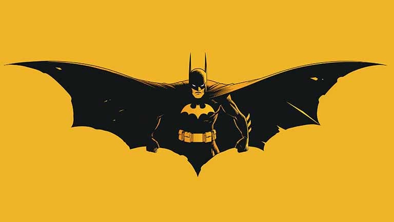 dc comics batman silhouette orange desktop wallpaper cover