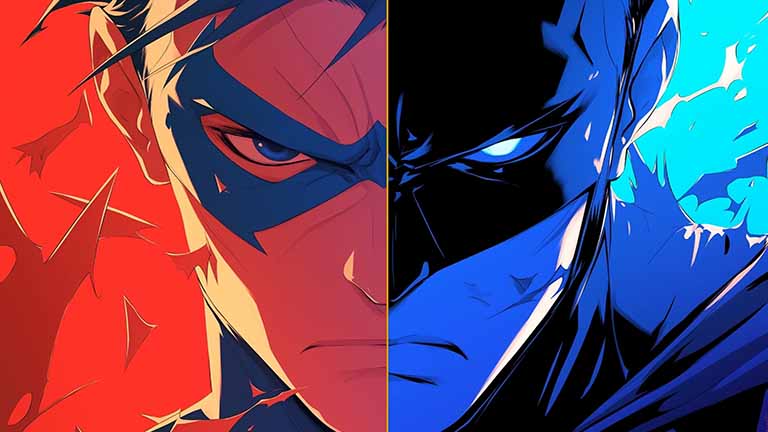 dc comics damian wayne robin batman split desktop wallpaper cover