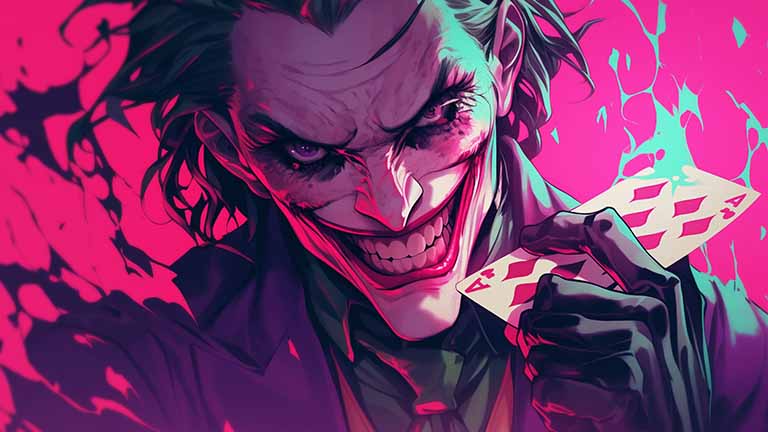 dc comics joker evil smile desktop wallpaper cover