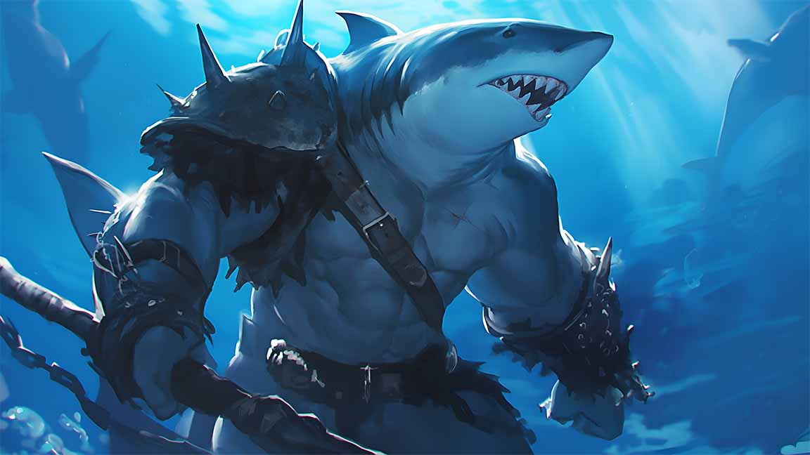 dc king shark epic desktop wallpaper cover