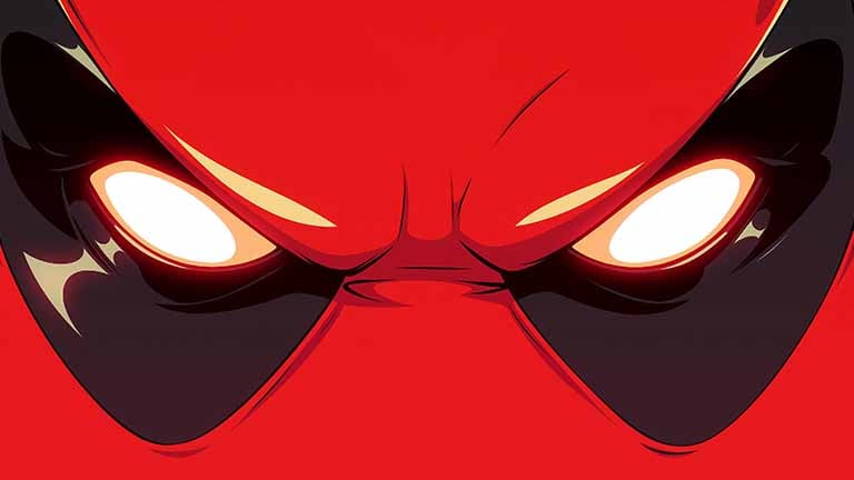 deadpool close up red mask desktop wallpaper cover