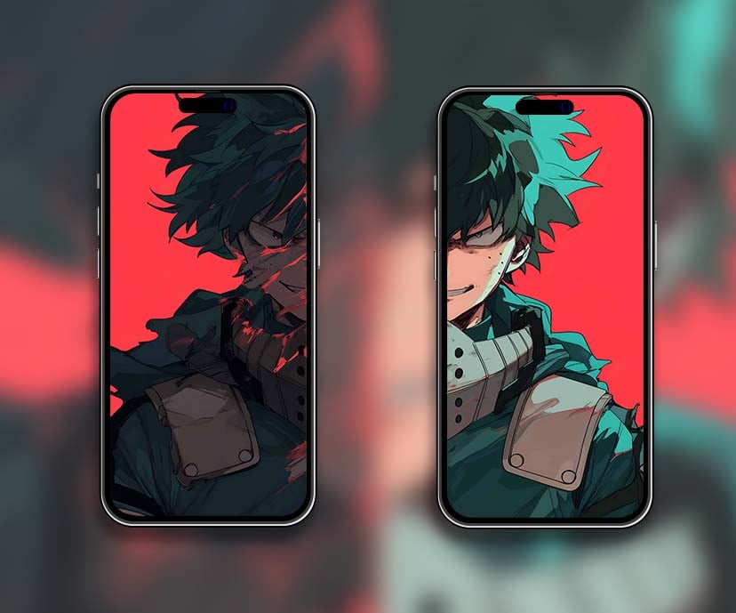 deku my hero academia dark matching wallpapers collection