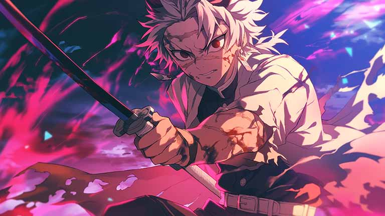 demon slayer sanemi furious desktop wallpaper cover