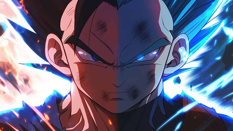 dragon ball super vegeta split face desktop wallpaper cover