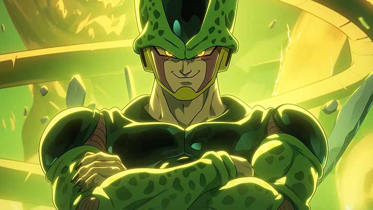 dragon ball z cell perfect form desktop wallpaper cover
