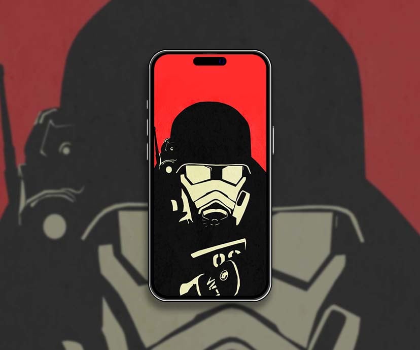fallout enclave soldier silhouette wallpapers collection