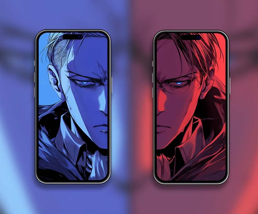 fierce erwin smith & levi ackerman aot matching wallpapers collection