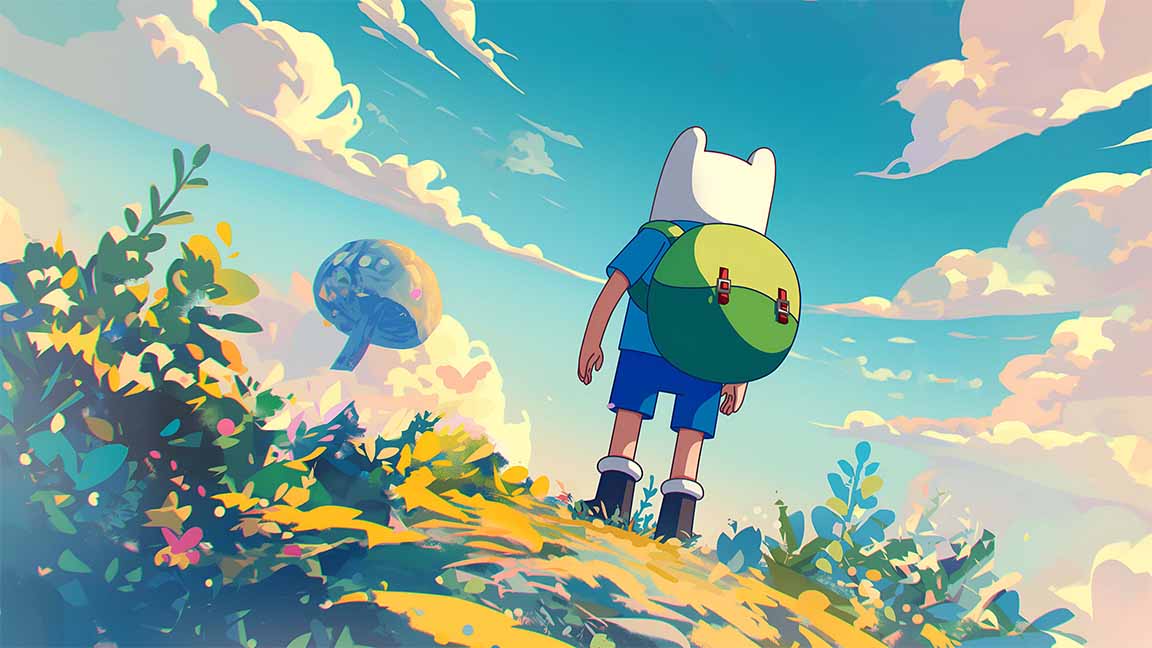 finn adventure time epic journey desktop wallpaper cover