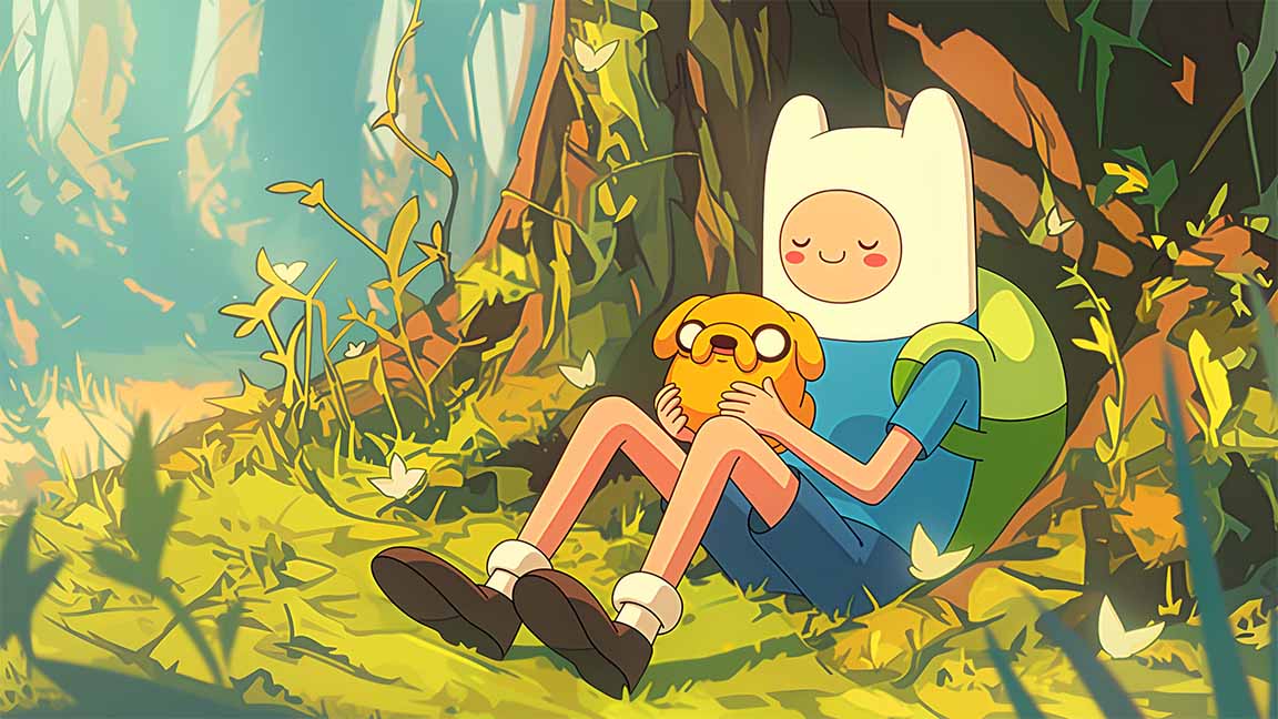 finn and jake adventure time nature desktop wallpaper cover