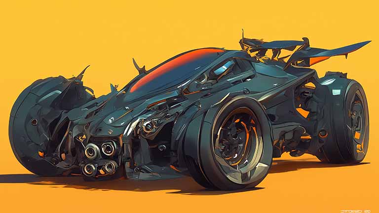 futuristic car yellow background desktop wallpaper cover