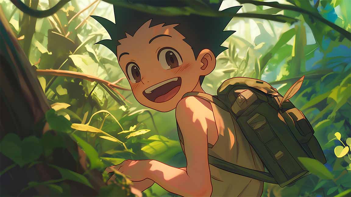gon freecss art style desktop wallpaper cover