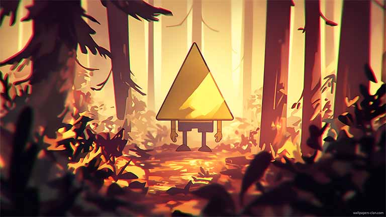 gravity falls mystic triangle forest sign desktop wallpaper cover