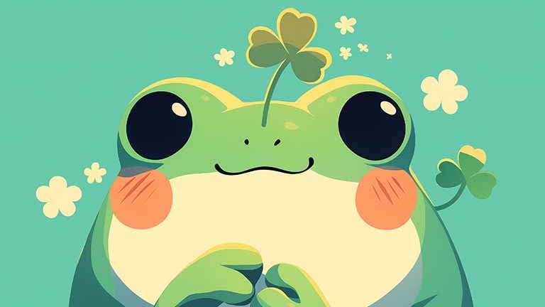 happy frog st patricks day desktop wallpaper cover