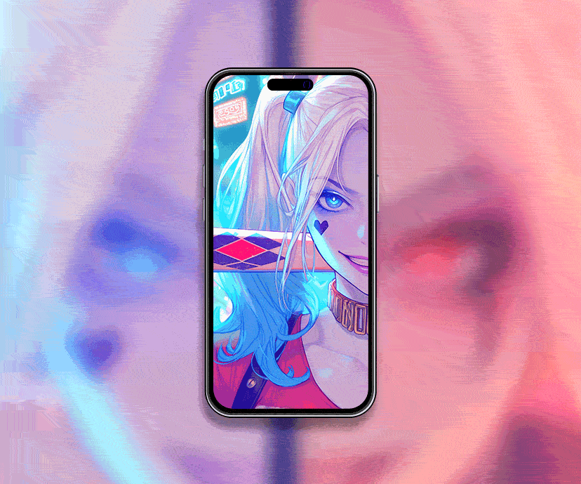 harley quinn chaotic glow tap to switch wallpapers collection