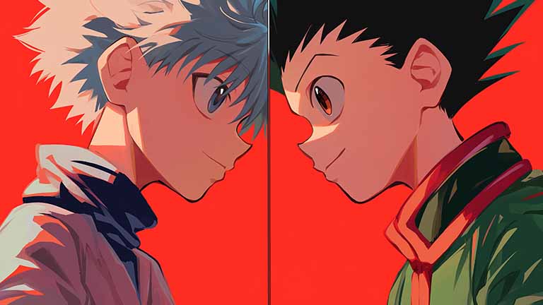 hunter x hunter gon killua profile desktop wallpaper cover