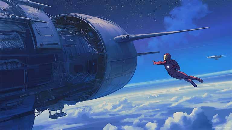 iron man space mission desktop wallpaper cover