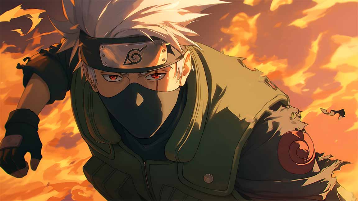 kakashi hatake anime action desktop wallpaper cover