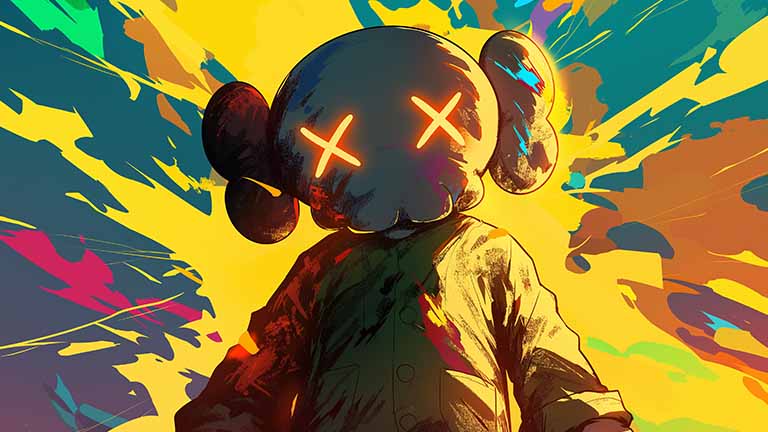kaws companion abstract desktop wallpaper cover
