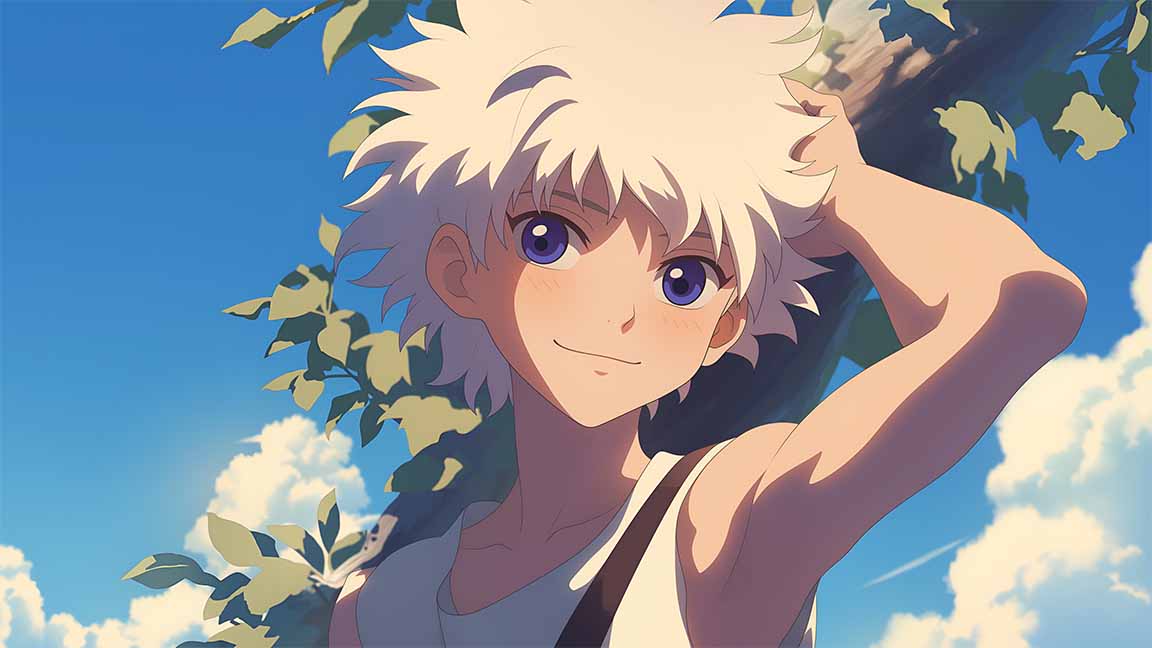 killua zoldyck art style desktop wallpaper cover