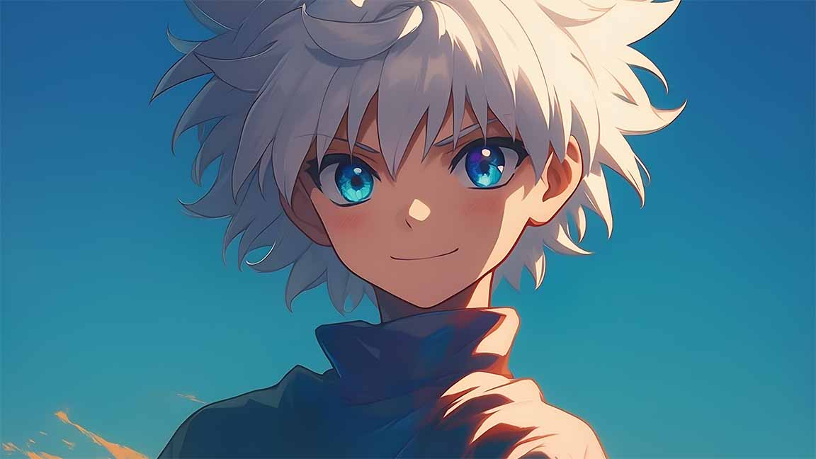 killua zoldyck art style desktop wallpaper cover
