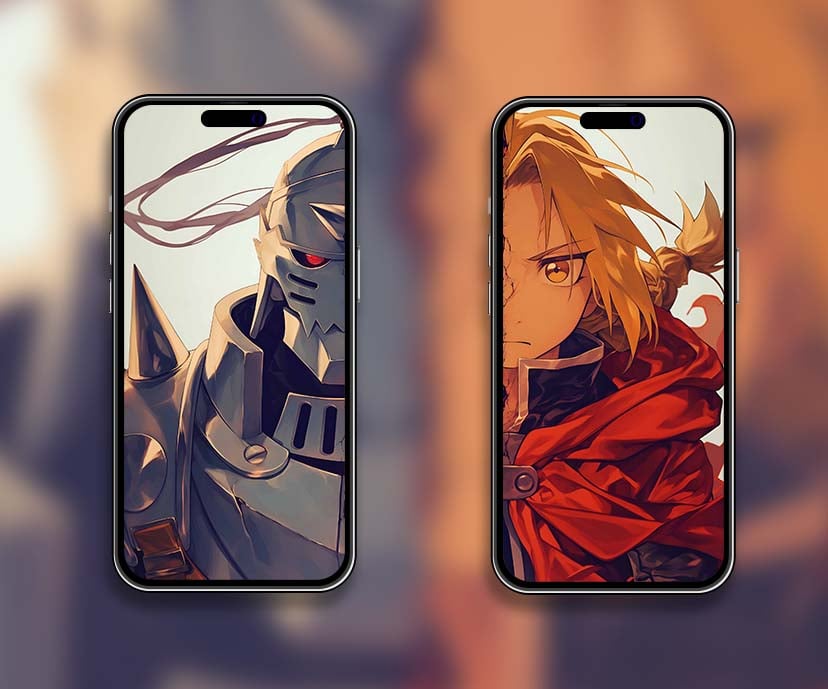 legendary edward elric & alphonse brotherhood matching wallpapers collection