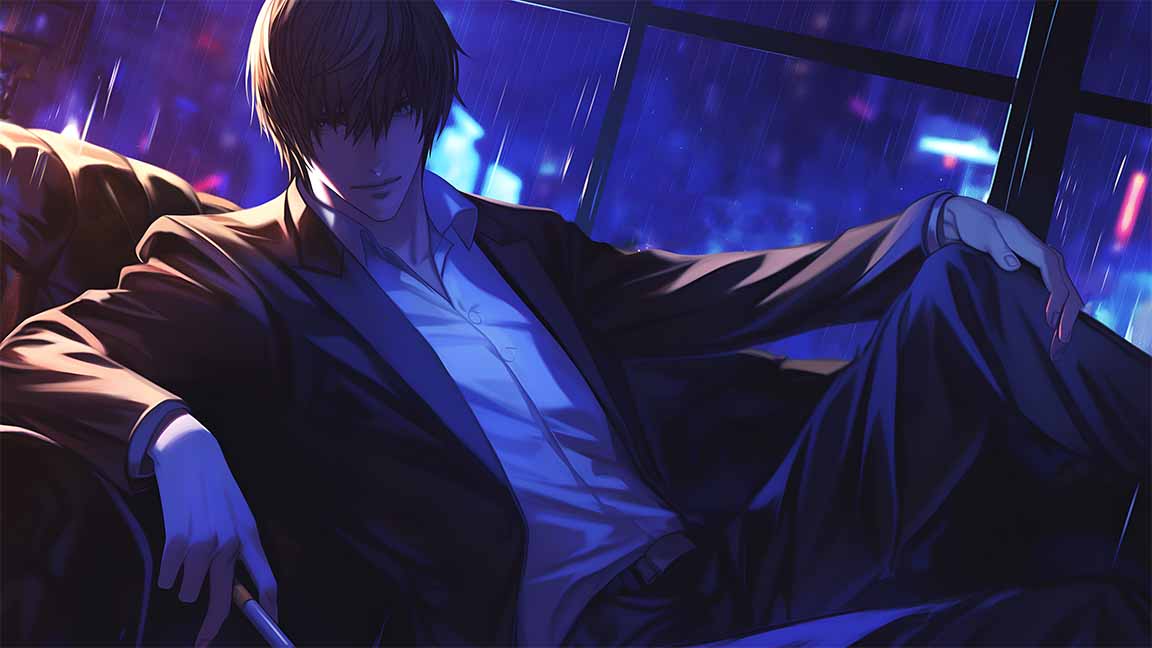 light yagami noir detective mood desktop wallpaper cover