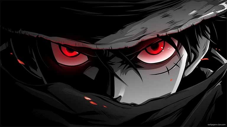 luffy red glow eyes dark pc wallpaper cover