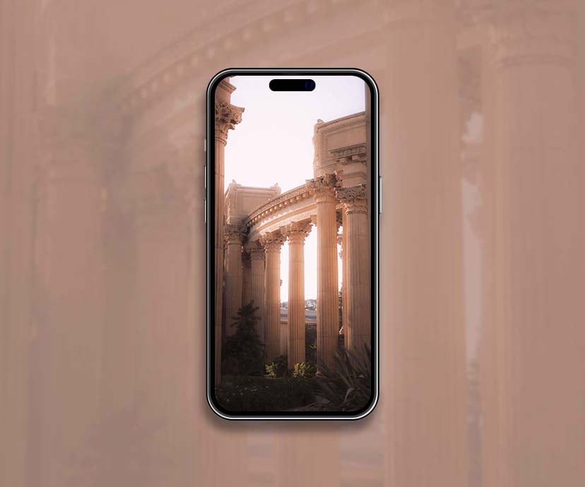 majestic ancient greek pillars wallpapers collection