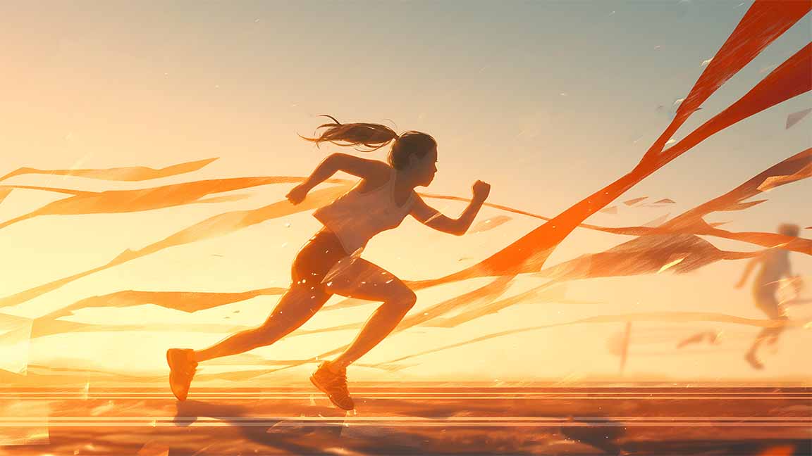 marathon runner sunset desktop wallpaper cover
