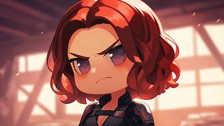 marvel cute black widow red hair desktop wallpaper cover