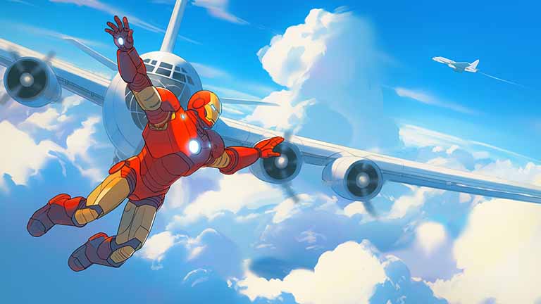 marvel iron man tony stark flying desktop wallpaper cover