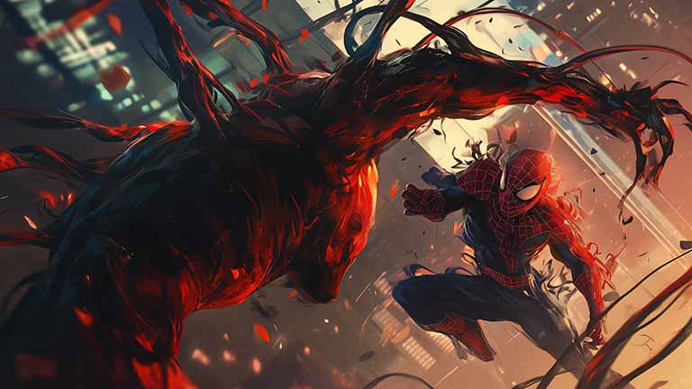 marvel spider man vs carnage desktop wallpaper cover