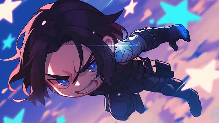 marvel winter soldier chibi desktop wallpaper cover