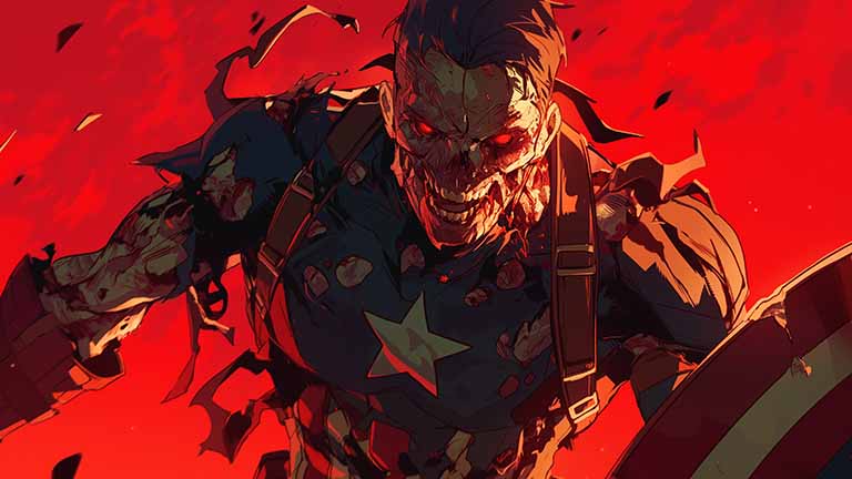 marvel zombie captain america desktop wallpaper cover